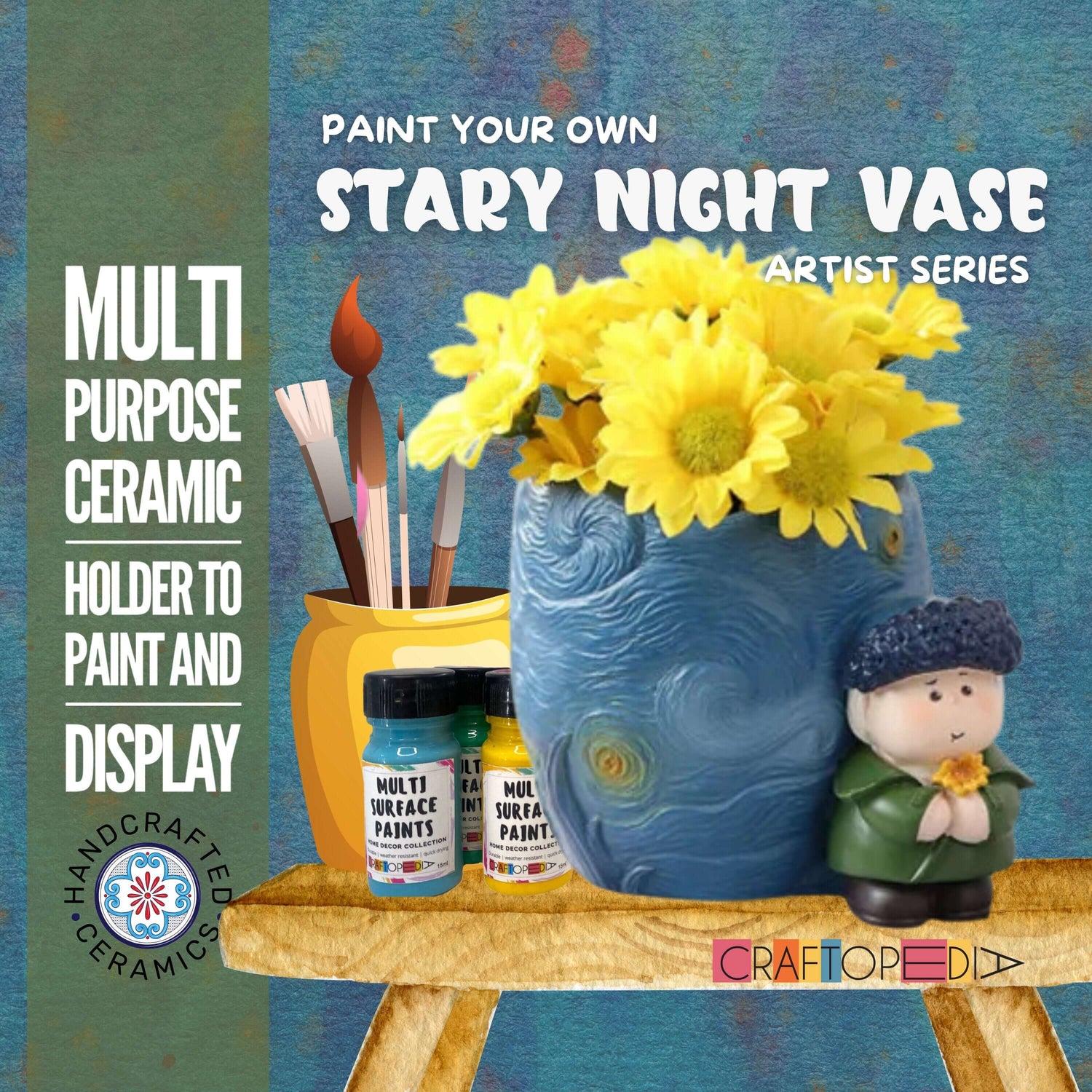 stary night vase art kit