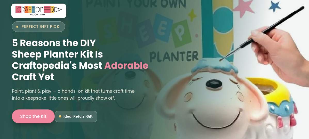 5 Reasons the DIY Sheep Planter Kit Is Craftopedia's Most Adorable Craft Yet