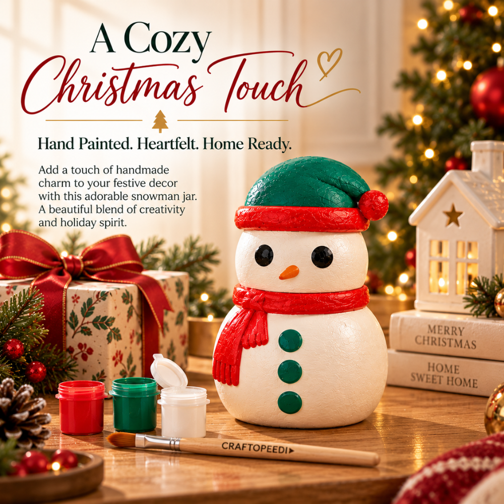 DIY Painting Set - Snowman Jar