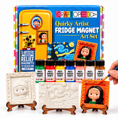 DIY Ceramic Fridge Magnet Art Kit for Adults