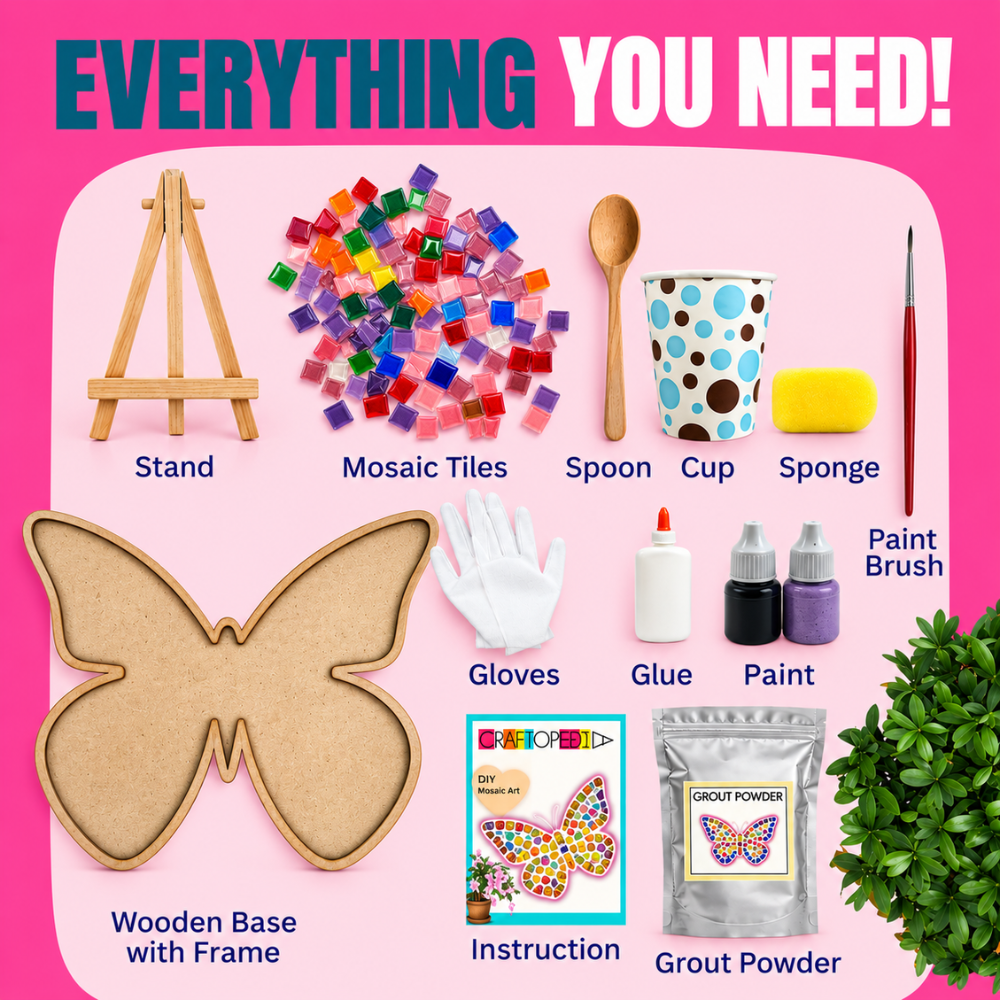 DIY Art & Craft Kit  - Mosaic Butterfly