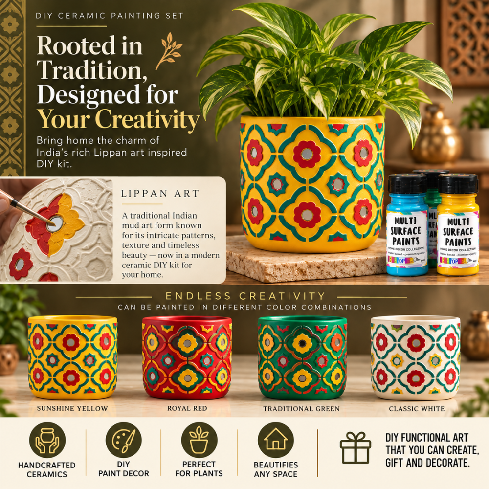 DIY Ceramic Paiting Set - Traditional Vase