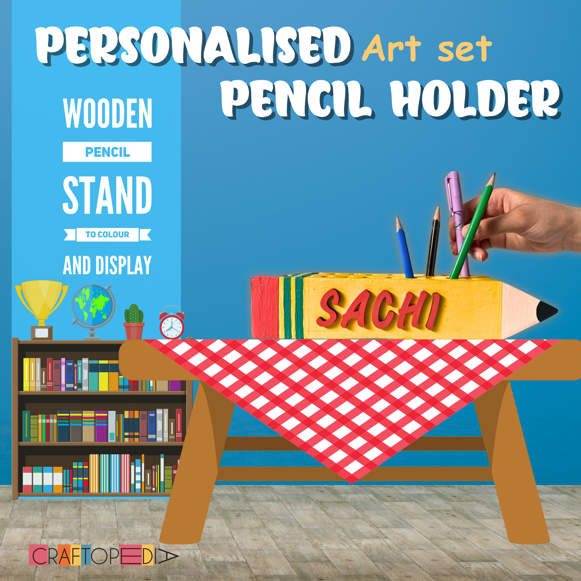 Paint Your Own Wooden Pencil Holder