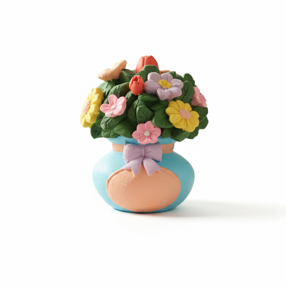 Miniature Multi-Color Flower Pot Tabletop Decor