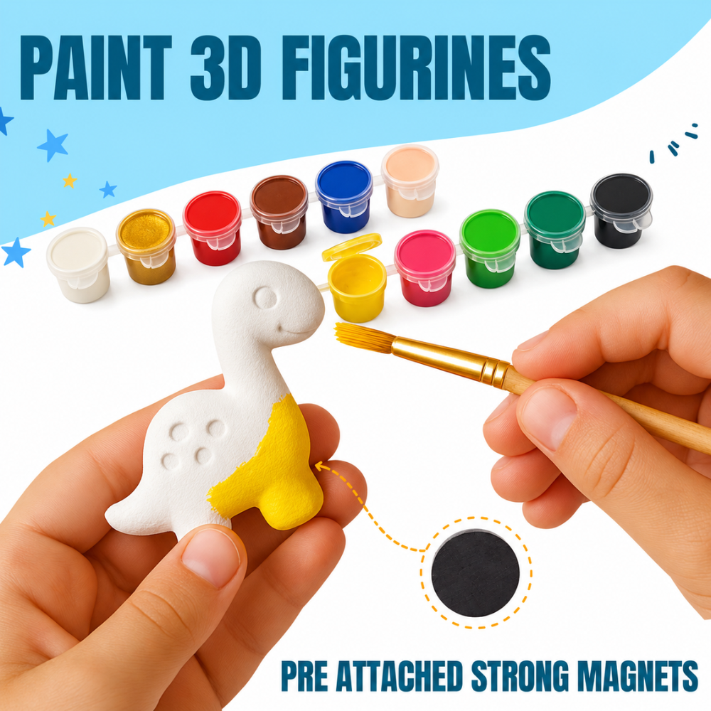 DIY Painting Kit - Dino  Magnet