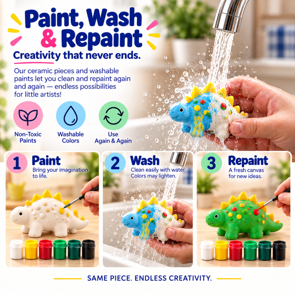 DIY Paiting Set - Dino Magnet