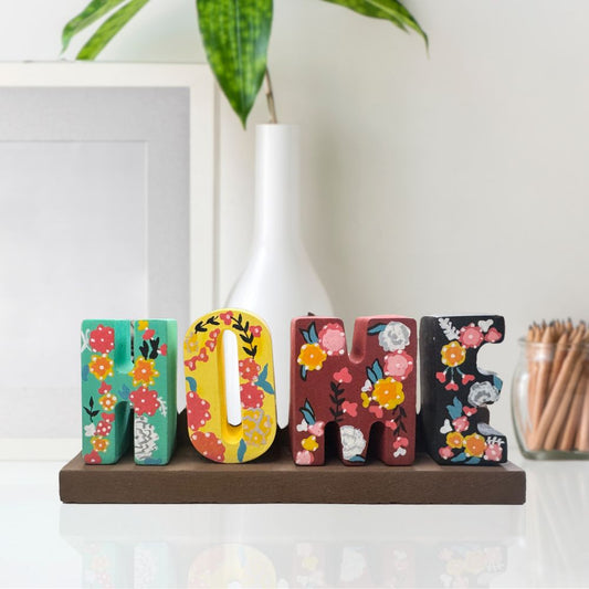 Tabletop Floral HOME Sign