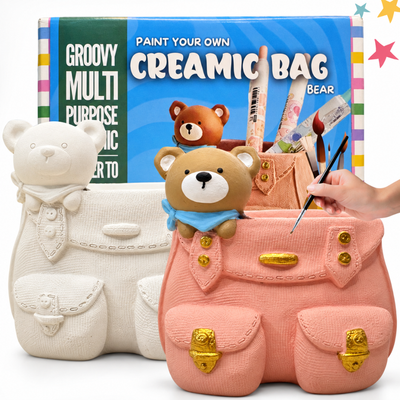 DIY Ceramic Bag Vase - Bear