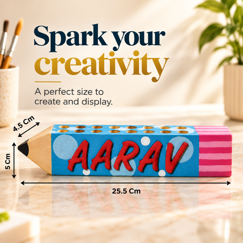 Paint Your Own Wooden Pencil Holder