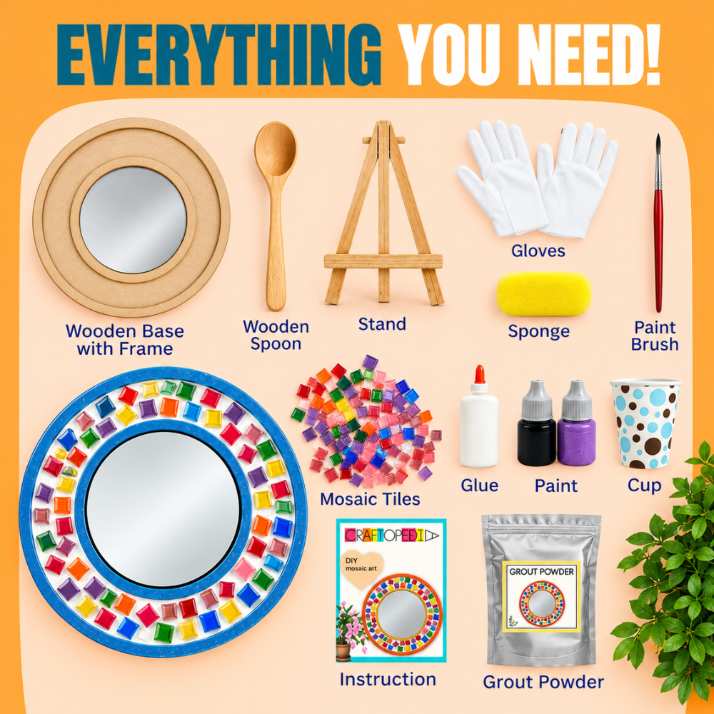 DIY Art & Craft Kit - Mosaic Mirror