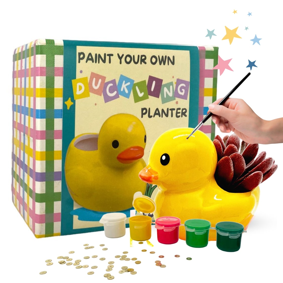 Duck planter painting kit