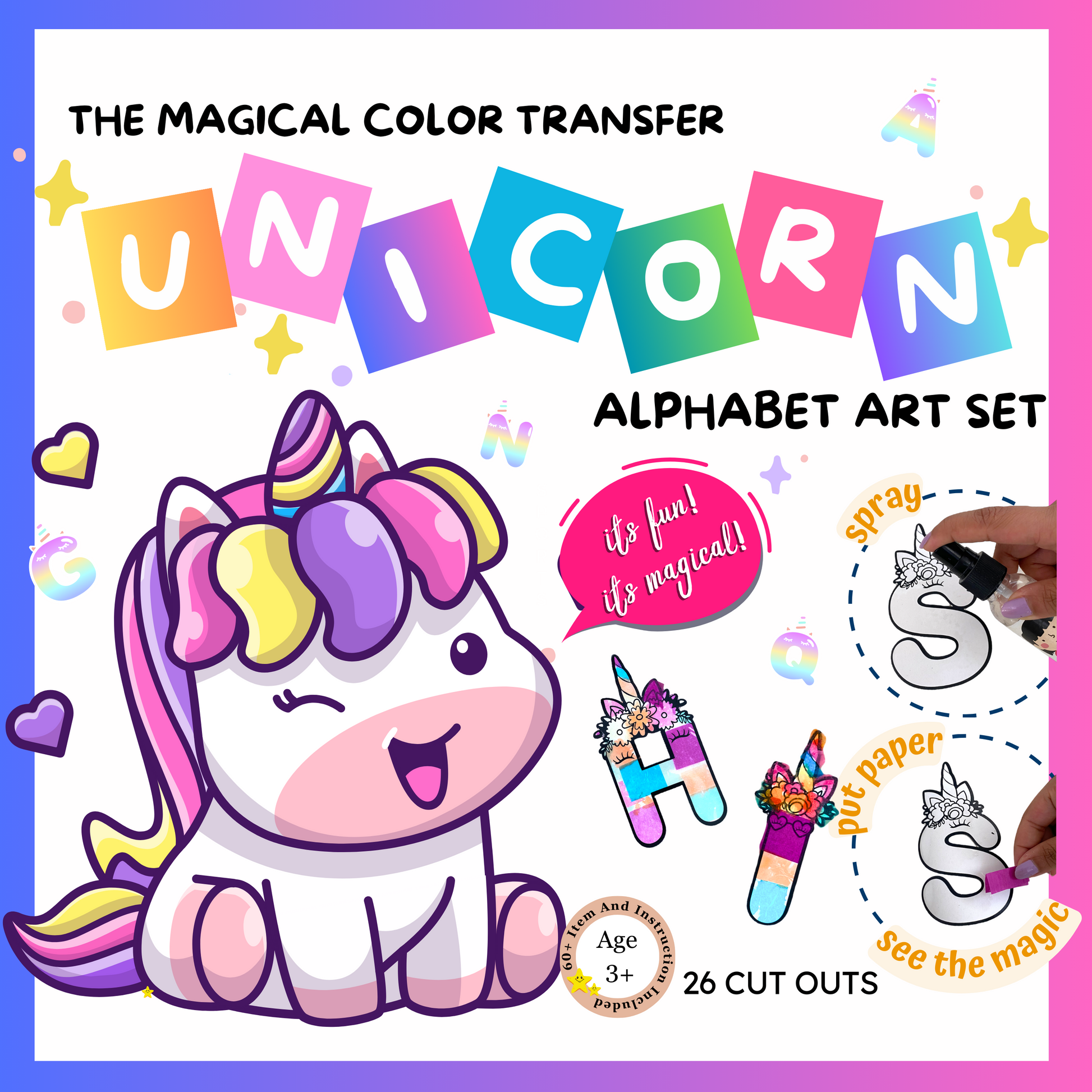 The Magical Color Transfer Paper Art - Alphabet