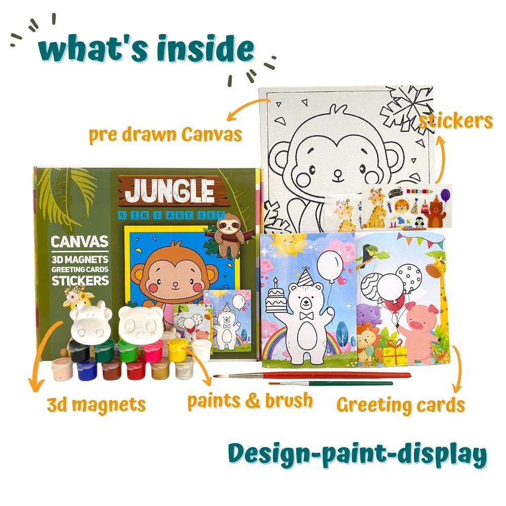 4 In 1 Canvas Set - Jungle