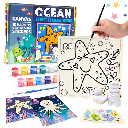 4 In 1 Canvas Set - Ocean