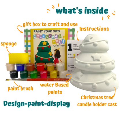 Paint Your Own Christmas Tree Candle Holder