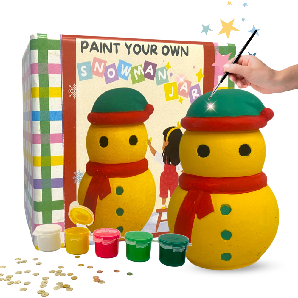 Paint Your Own Snowman Jar