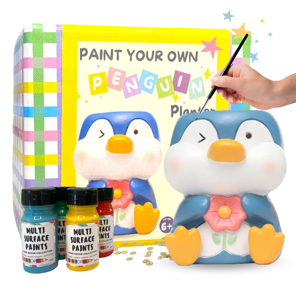 Paint Your Own Pen Stand - Penguin