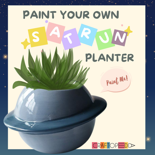 Paint your own Planter - Saturn (Space)