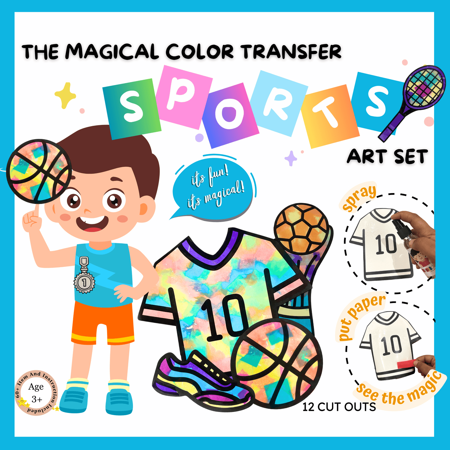 The Magical Color Transfer Paper Art and Craft Kit - Sports