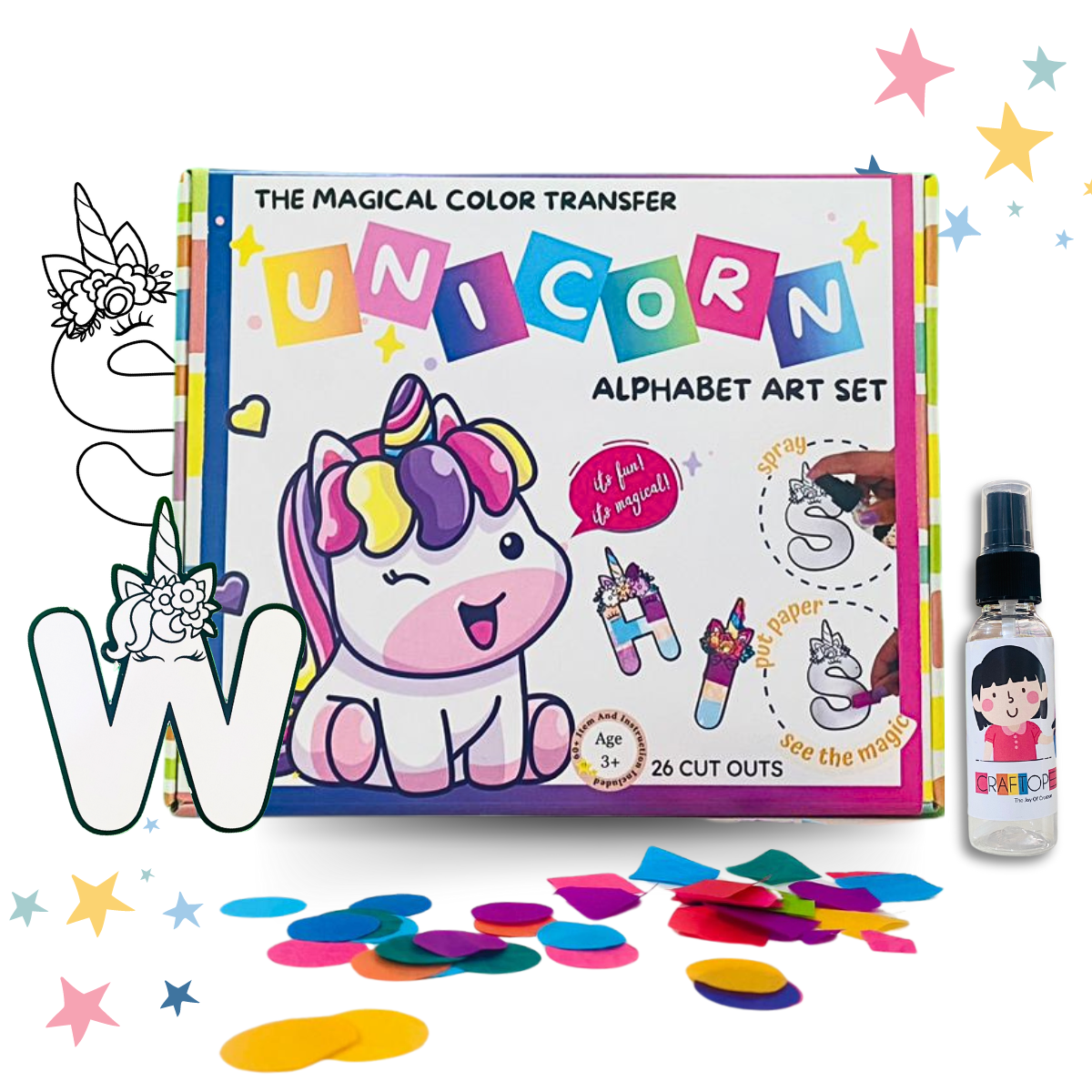 The Magical Color Transfer Paper Art and Craft Kit - Alphabet