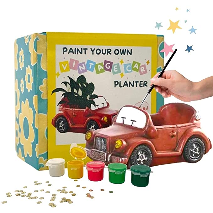 Paint Your Own Planter - Vintage Car