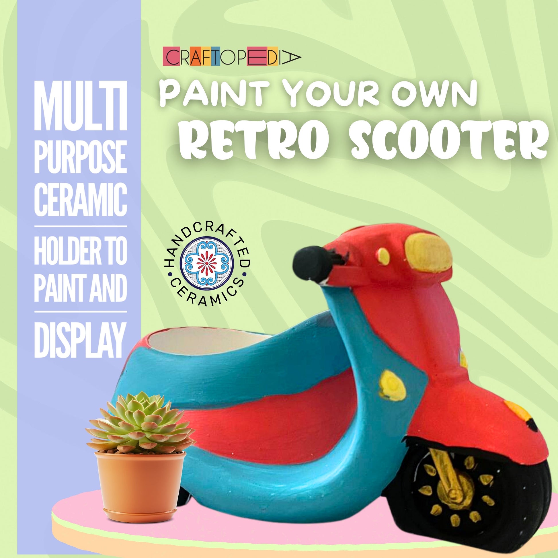 Ceramic scooter painting kit